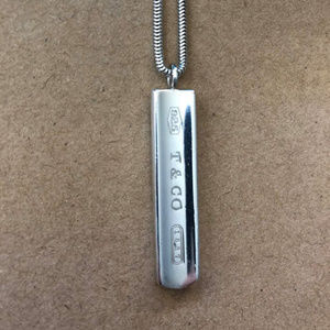 Tiffany & Co. Silver Ingot Bar Necklace